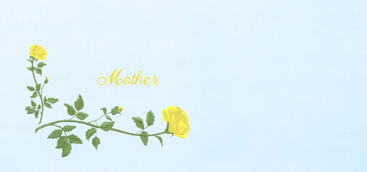 P 502 YE BL Corner Rose Mother Yellow Blue Faux